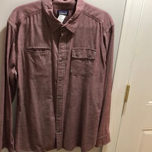 Mint Patagonia Long Sleeve Chambray Large Organic